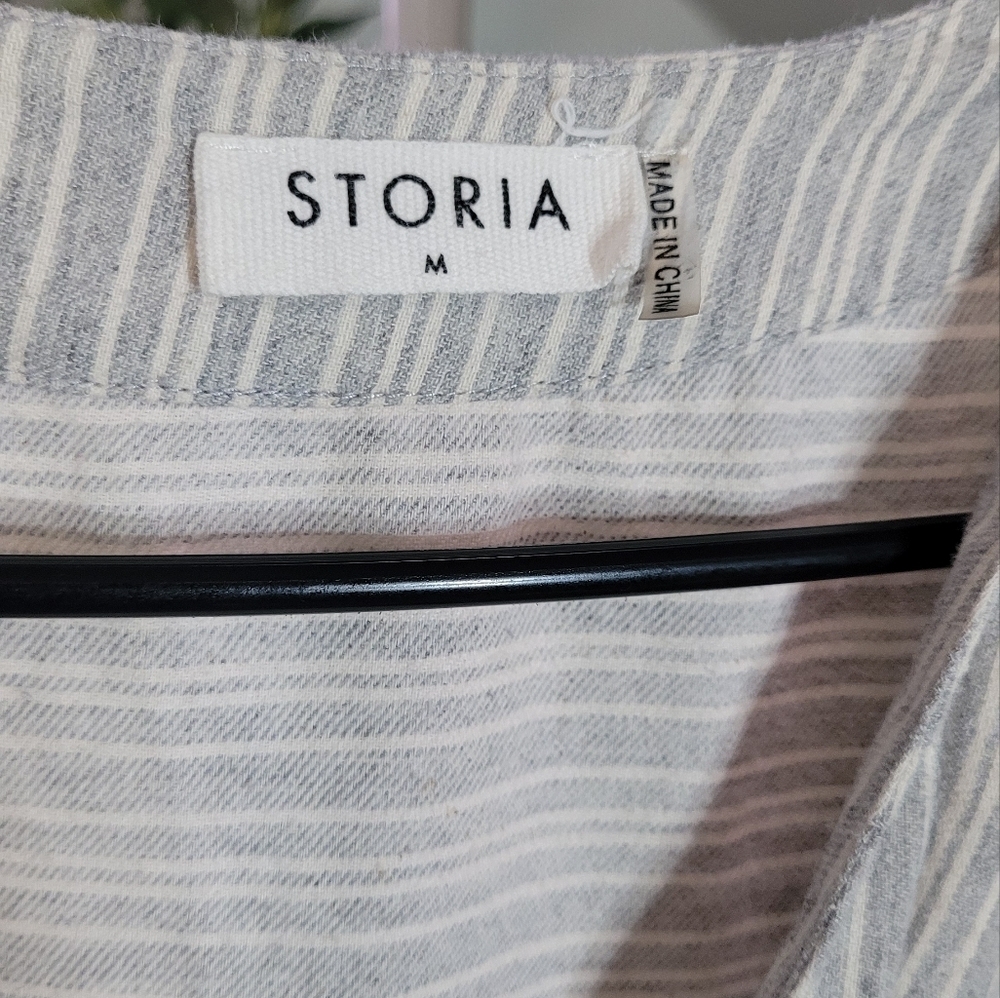 STORIA Sleeveless Ruffle Button Down Midi Dress Size Small - Picture 3 of 5